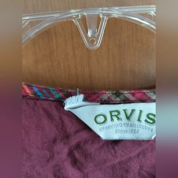 Vintage ORVIS Plaid Cotton Cottagecore Tradwife Homestead Dress with Pockets 16 - Picture 8 of 8